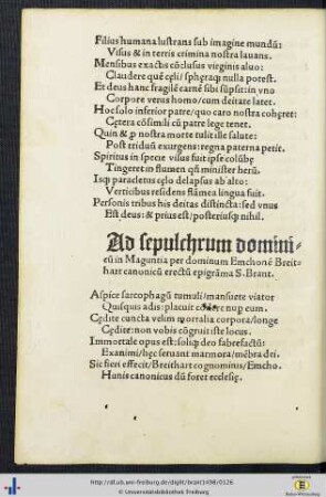 Ad sepulcrum dominicum … - Ad sepulchrum beate Christianae … - Vita divi Hermani abbbatis Grandisvallensis - Hymnus in laudem beati Hermani Choriambicus - De sancto Ciriaco.