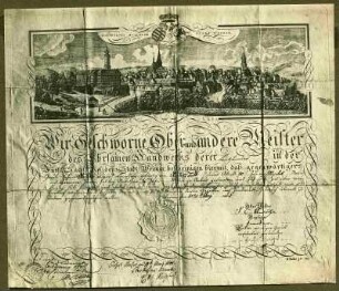Geleitbrief des Buchbinders August Leinhose, 1808