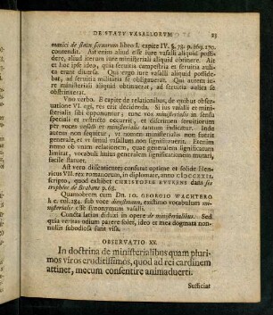 23-33, Observatio XX - XXV