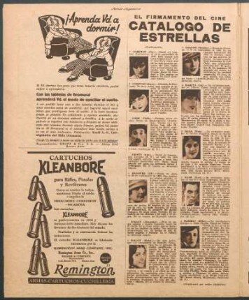 Catálogo de estrellas : El firmamento del cine