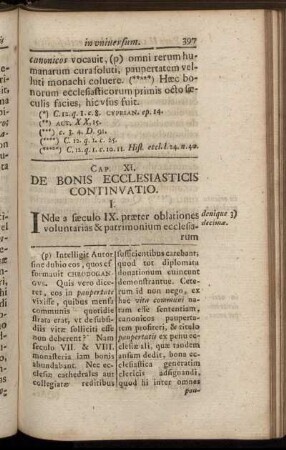Cap. XI. De Boni Ecclesiasticis Continuatio. - Cap. XV. De Beneficiorum Collatoribus.