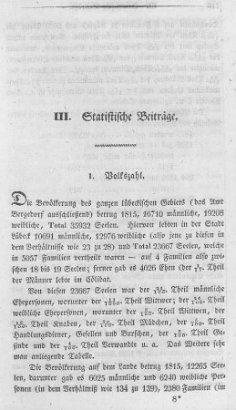 1. Volkszahl.