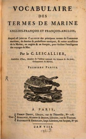 Vocabulaire des termes de marine