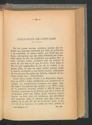 Colocación de capitales