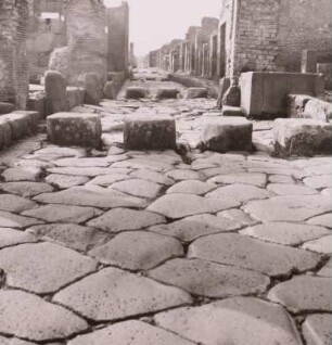 Italien, Pompeji, Via Stabiana, Pflasterung