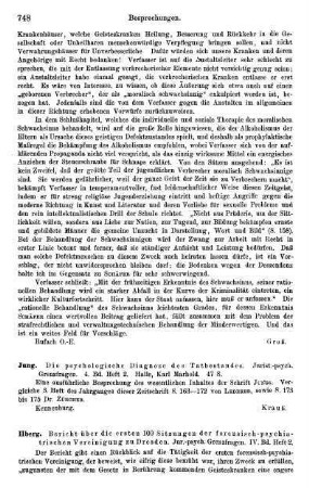 748, Jung, Die psychologische Diagnose des Tatbestandes