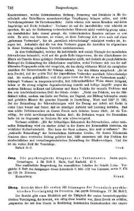 748, Jung, Die psychologische Diagnose des Tatbestandes
