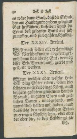 Der XXXV. Articul