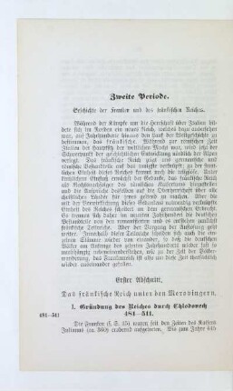 Zweite Periode. Geschichte der Franken und des fränkischen Reiches