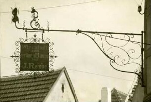 Wirtshausschild "Zum grünen Baum"