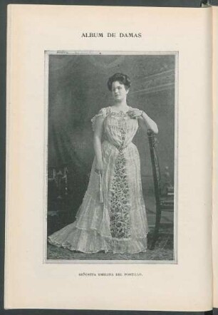 Álbum de Damas : Señorita Emelina del Portillo. [Retrato]