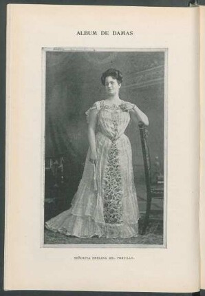 Álbum de Damas : Señorita Emelina del Portillo. [Retrato]