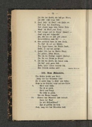 109. Vom Mäuslein.