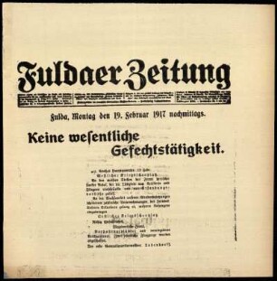 Ausgabe vom Montag, den 19. Februar 1917.
