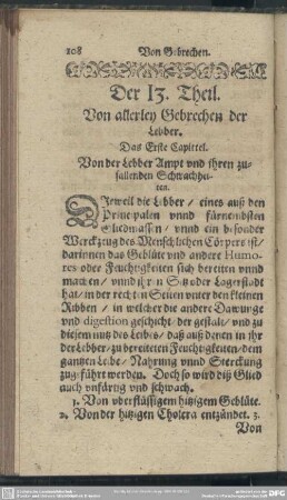 Der 13. Theil. Von allerley Gebrechen der Lebber