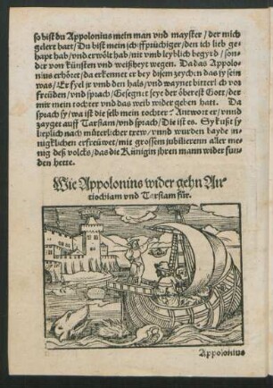 Wie Appolonius wider gehn Antiochiam und Tarsiam fur.