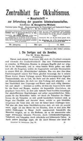 11. Heft (Mai 1910)