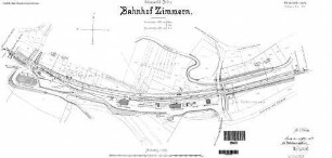 Zimmern: Empfangsgebäude Verwaltungsgebäude Lageplan (Gebäuden,Gl.-Anl.,Gemarkung)