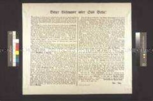 Maueranschlag: Bürger Wehrmänner unserer Stadt Berlin! Anonymer Aufruf an die Bürgerwehr sich nur für die Durchführung der Gesetze einzusetzen; Berlin, 30. September 1848