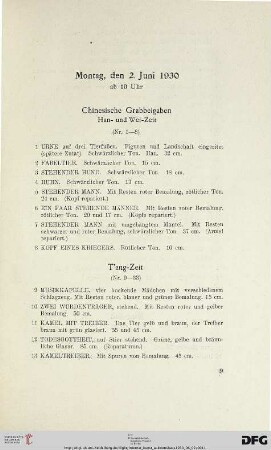 T’ang-Zeit (Nr. 9-33)