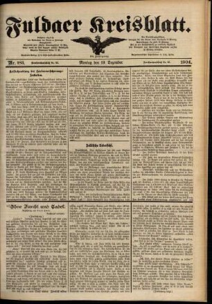 Ausgabe vom Montag, den 19. Dezember 1904.