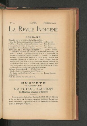 3e. Année, Nr. 32. Décembre 1908.