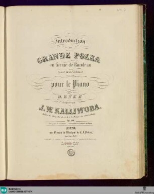 Introduction et grande polka en forme de rondeau (pour deux violons) : op. 196