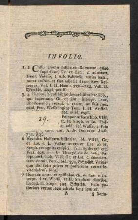 1-11, In Folio. In Quarto.