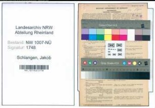 Entnazifizierung Jakob Schlangen , geb. 25.01.1900 (Landwirt)
