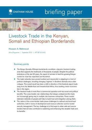Livestock trade in the Kenyan, Somali and Ethiopian borderlands