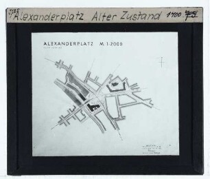 Berlin, Alexanderplatz : Zeichnung, Lageplan