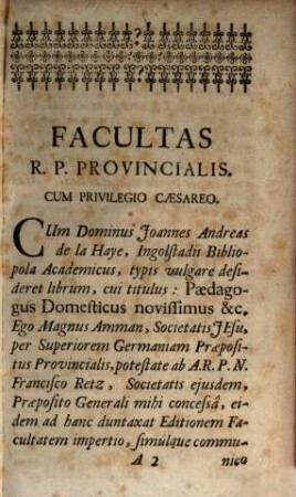 Novissimus Paedagogus Domesticus : Ad Usum Scholarum Societatis Jesu, Complectens Exempla In Omnes Regulas Emmanuelis Alvari, In Gratiam Studiosae Iuventutis
