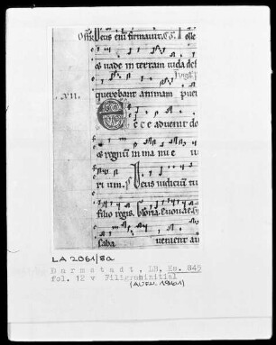 Graduale — Initiale E, Folio 12verso