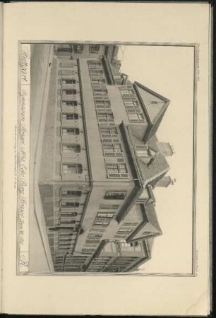 R. Gymnasium Strasse No 45. Ecke berg Strasse.