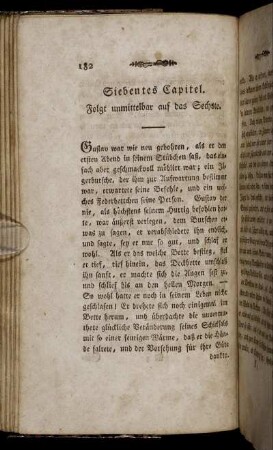 Siebentes Capitel. Folgt unmittelbar auf das Sechste.