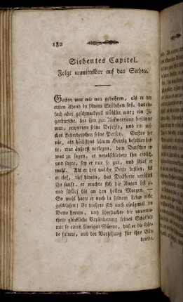 Siebentes Capitel. Folgt unmittelbar auf das Sechste.