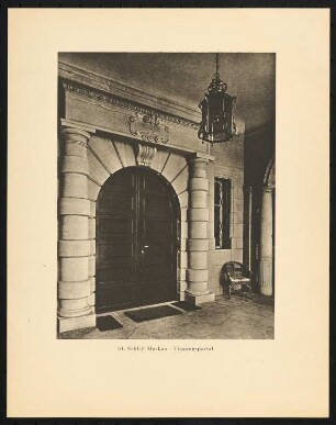 Bad Muskau, Neues Schloss Umbau: Eingangsportal (aus: Alfred Breslauer, Ausgeführte Bauten 1897-1927)