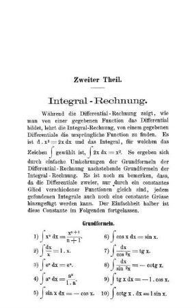 Zweiter Theil. Integral-Rechnung.