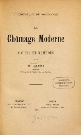Le chômage moderne : Causes et remèdes