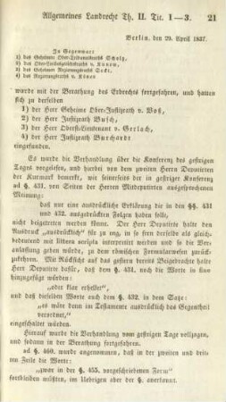 Berlin, den 29. April 1837
