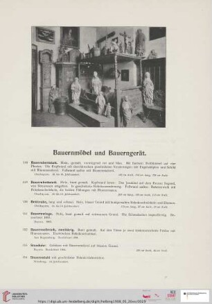 Bauernmöbel und Bauerngeräte (Nr. 148-199d)