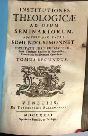 Institutiones theologicae, 2
