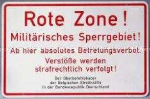 Warnschild vom Truppenübungsplatz "Wahner Heide"