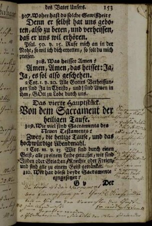 Das vierte Hauptstück. Von dem Sacrament der heiligen Taufe