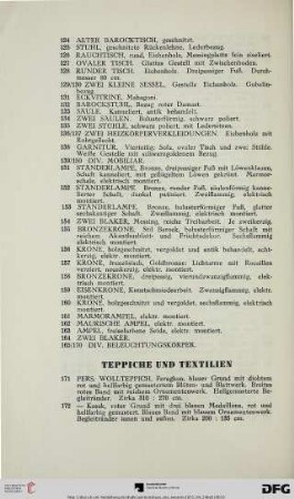 Teppiche und Textilien (Nr. 171-250)
