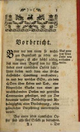 Schriftmäßiger und Ueberzeugender Beweiß, daß die Protestantische, und Reformirte Kirche, wegen Abschaffung des neutestamentischen Opfers, unmöglich mehr die wahre christliche und evangelische Kirche seyn und ausmachen könne