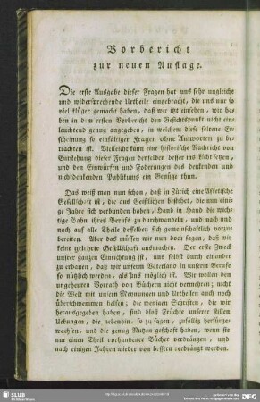 Vorbericht zur neuen Auflage
