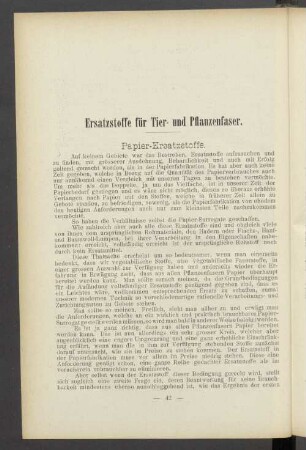Ersatzstoffe für Tier- und Pflanzenfaser