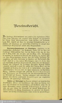 Vereinsbericht