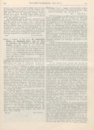 494-495 [Rezension] Glasenapp, Gregor v., Essays. Kosmopolitische Studien zur Poesie, Philosophie und Religionsgeschichte